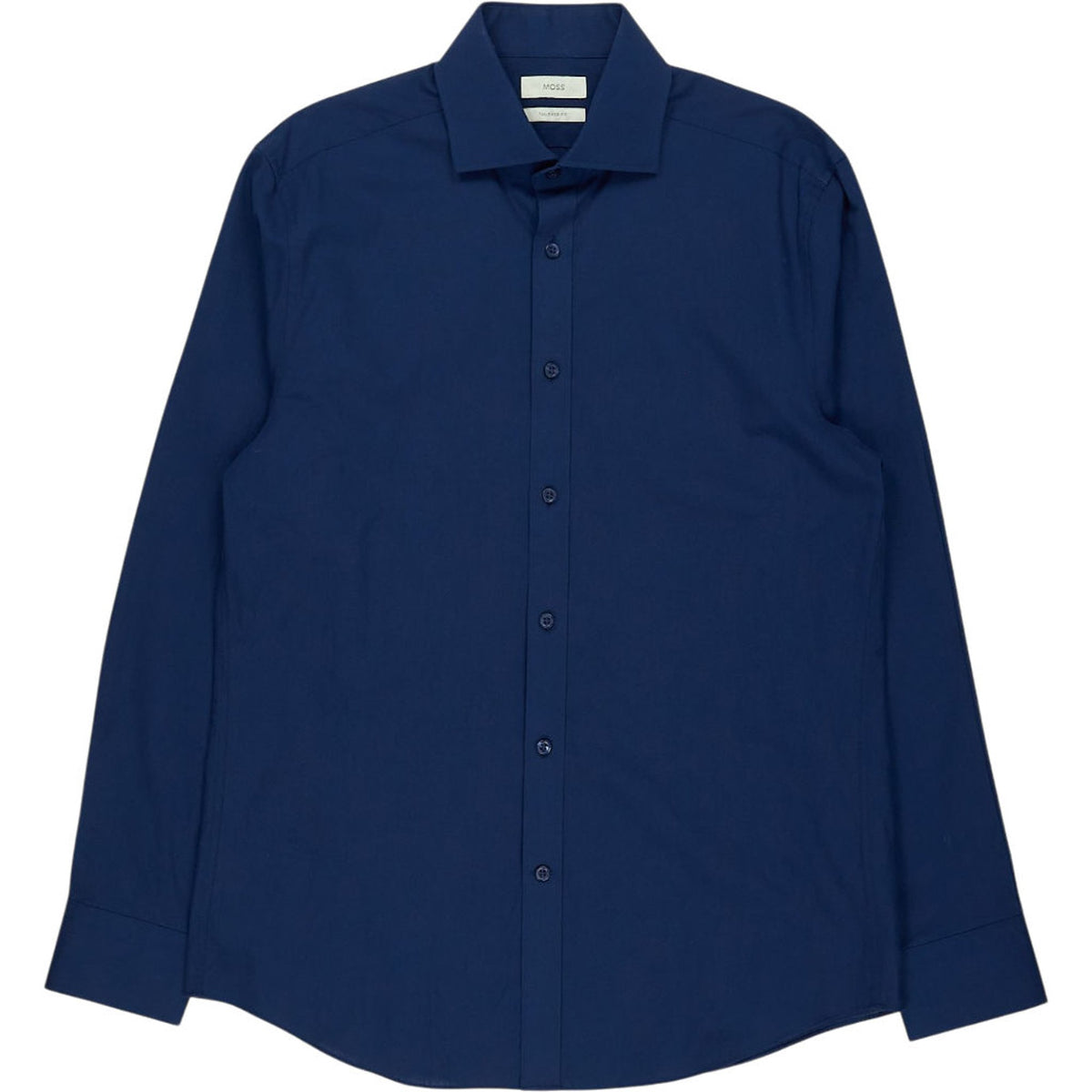 Moss Navy Tailored Fit Shirt