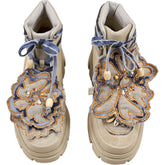 Cat Footwear Beige Embroidered Boots