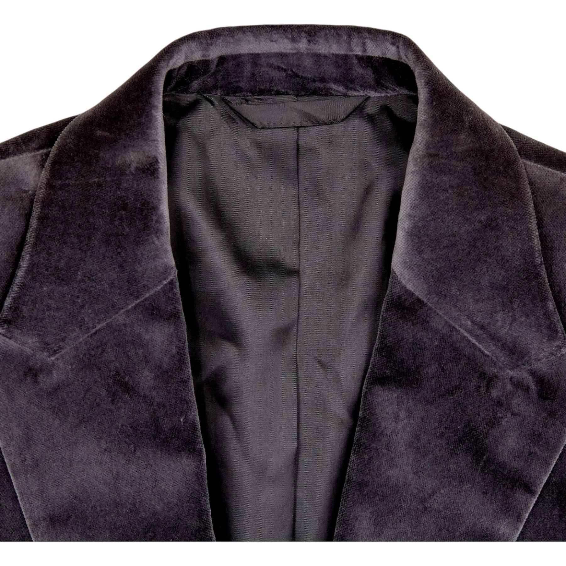 Moss Dark Grey Slim Fit Velvet Jacket