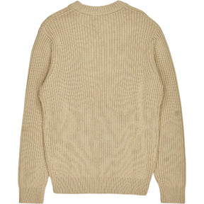 Farah Cream Halton Cotton Rib Sweater
