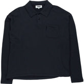 YMC Black Long Sleeve Polo Shirt