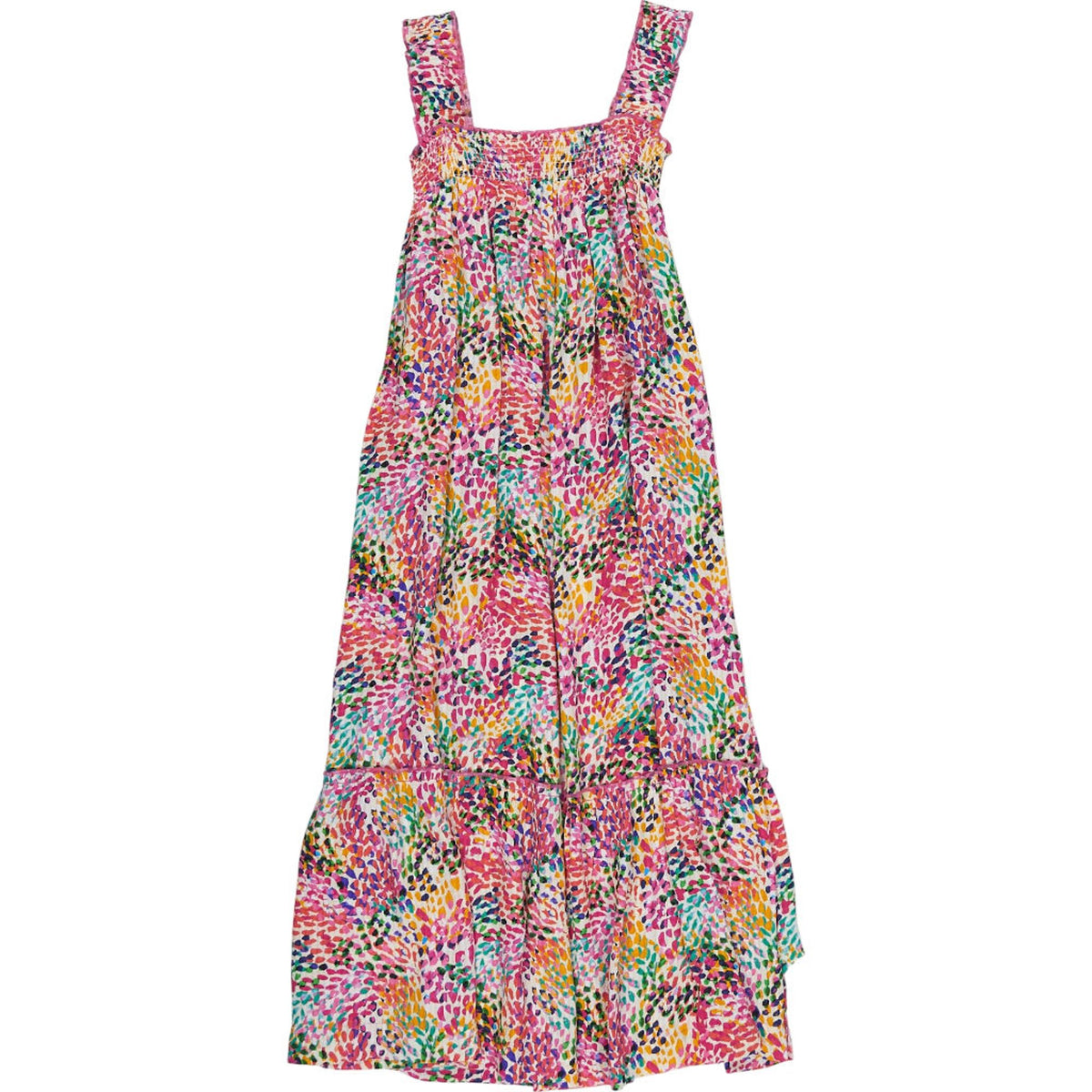NRBY Multi-Colour Smocked Midi Dress