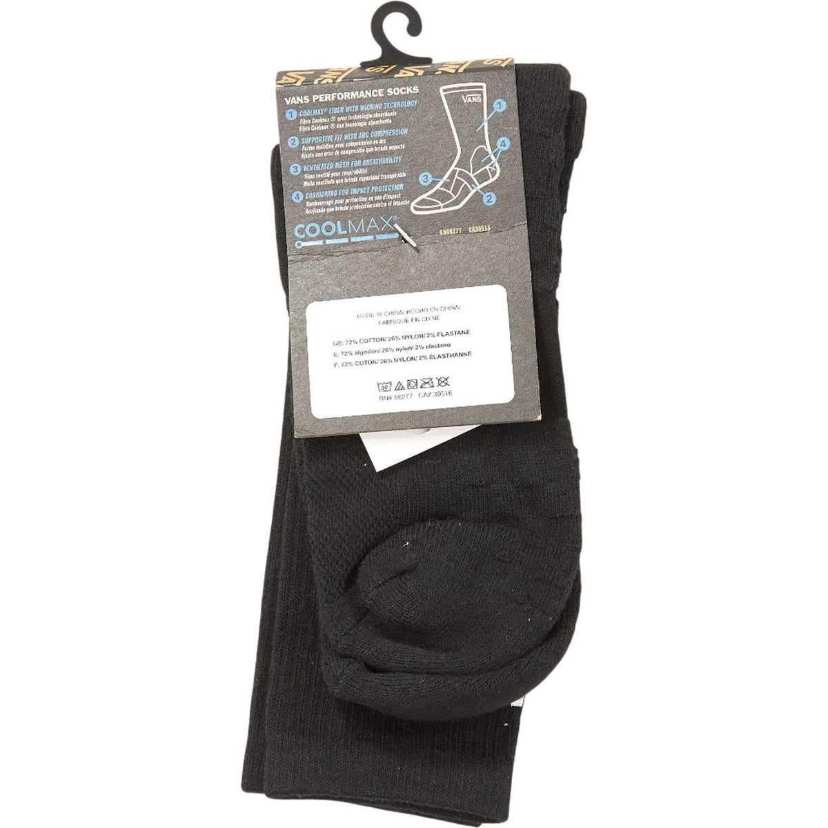 Vans Black CoolMax Performance Socks