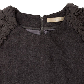 Bamford Grey Textured Sleeve Dress