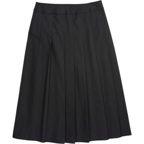 Baukjen Black Wool Blend Pleated Midi Skirt
