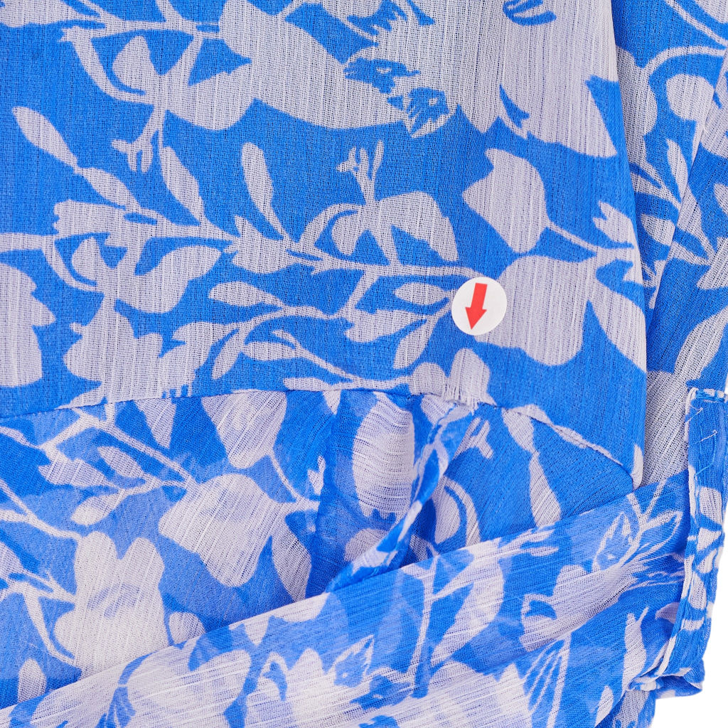 South Beach Blue Floral Maxi Dress