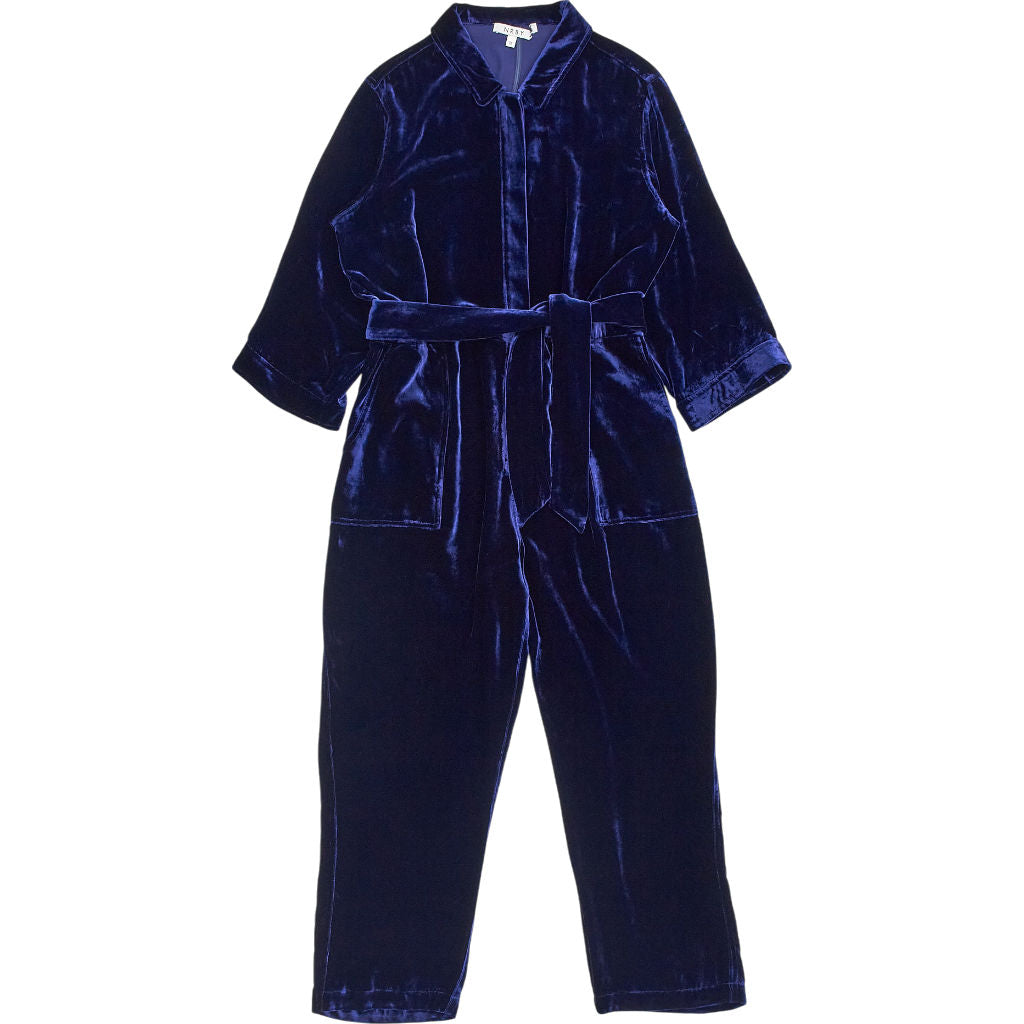 NRBY Blue Velvet Jumpsuit