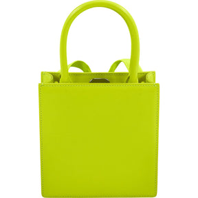 Self-Portrait Neon Yellow Bow Handbag