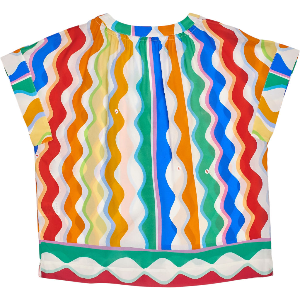 NRBY Multicoloured Wavy Print Top