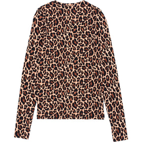 WYSE Leopard Marnie Long Sleeve Jersey Top
