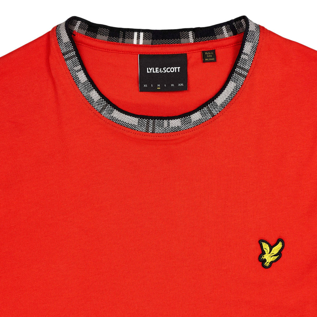 Lyle & Scott Red Contrast Collar T-Shirt