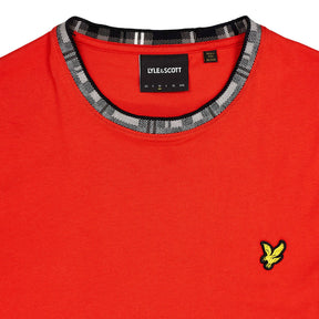 Lyle & Scott Red Contrast Collar T-Shirt