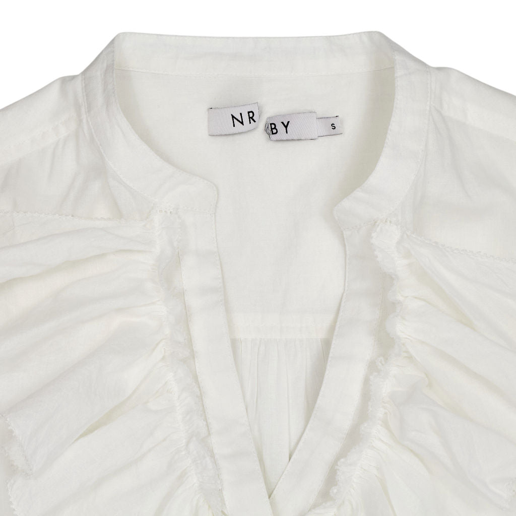 NRBY White Ruffle Blouse