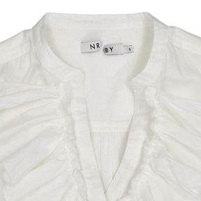 NRBY White Ruffle Blouse