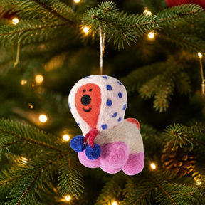 Pom Pom Pup Hanging Felt Ornament