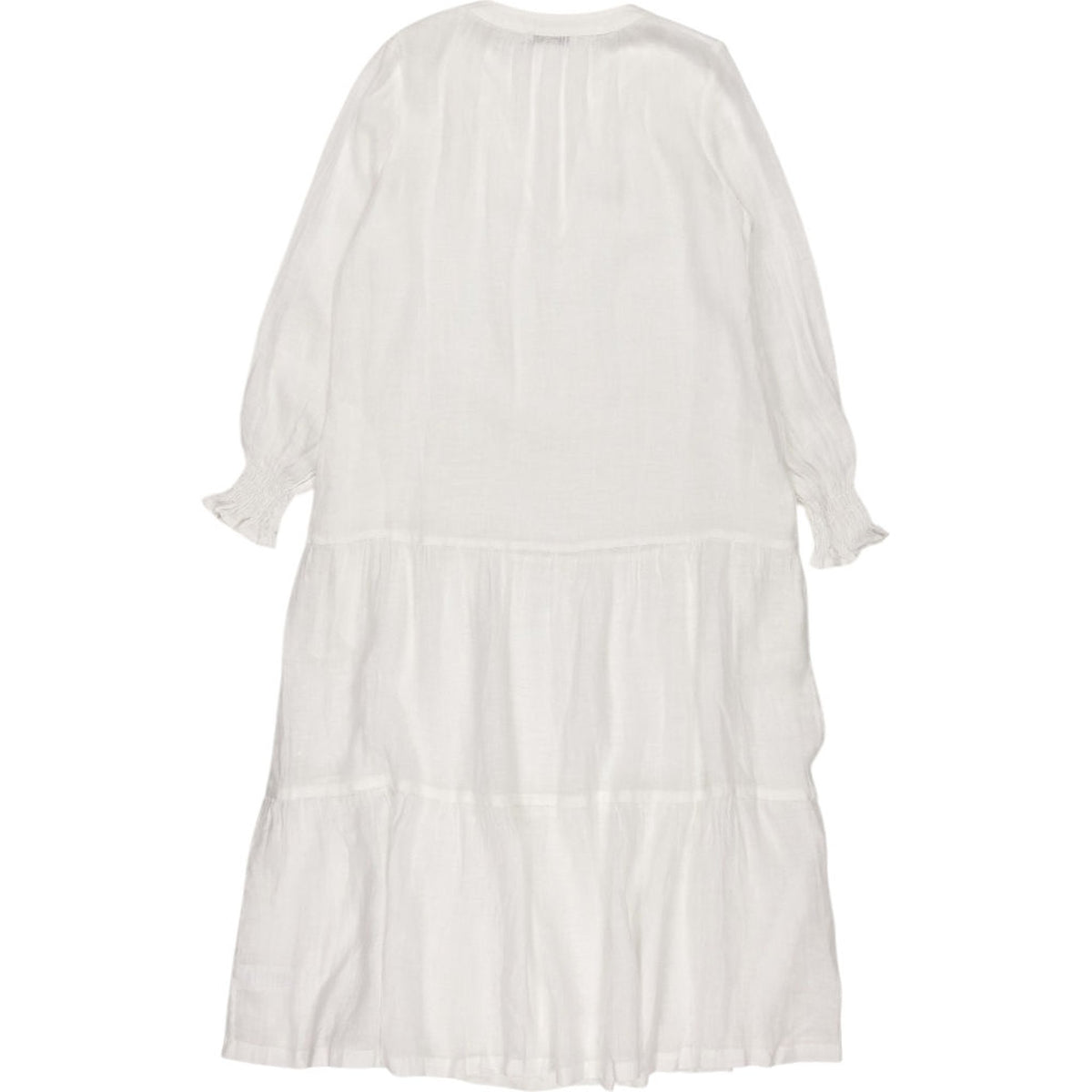 NRBY White Linen Midi Dress