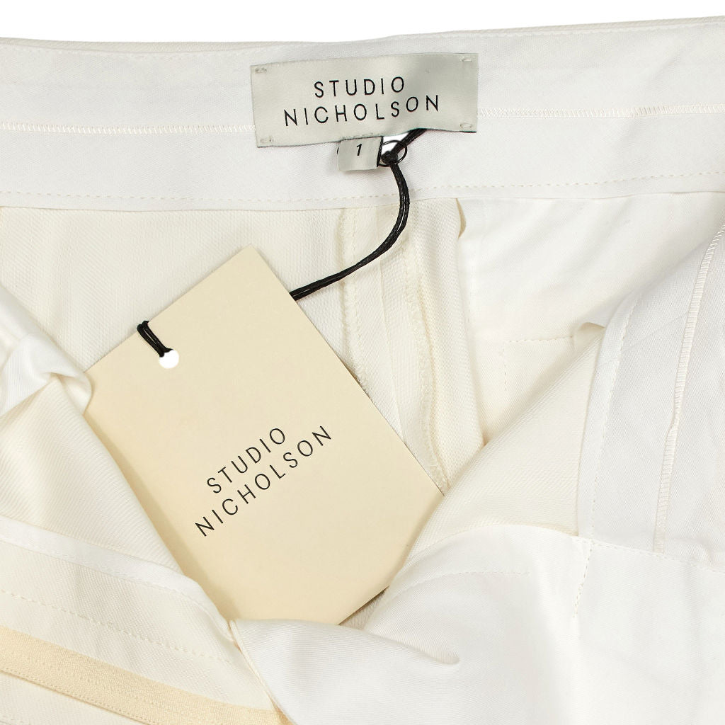 Studio Nicholson Parchment Awe Curved Leg Trousers