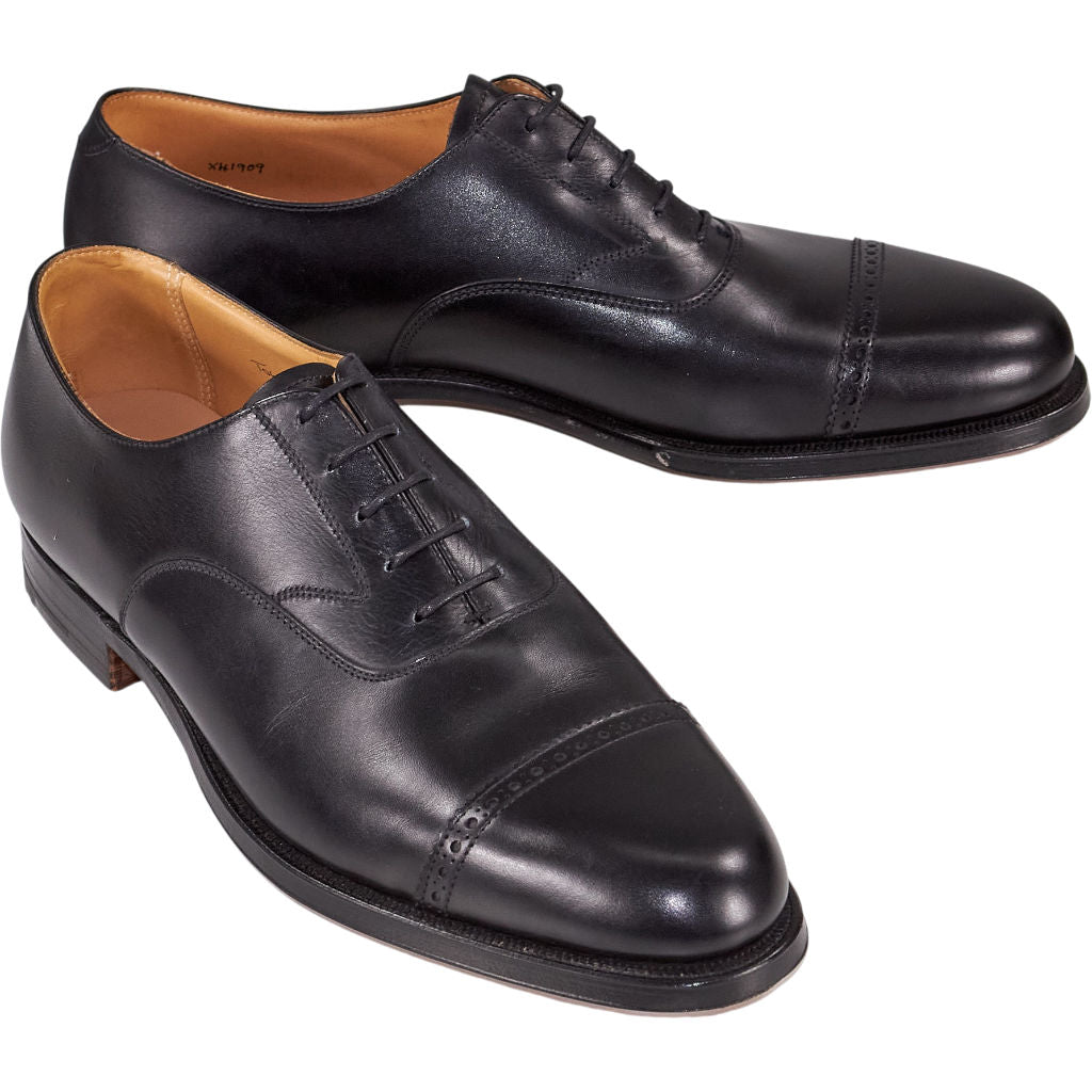 Crockett & Jones Black Leather Oxford Shoes