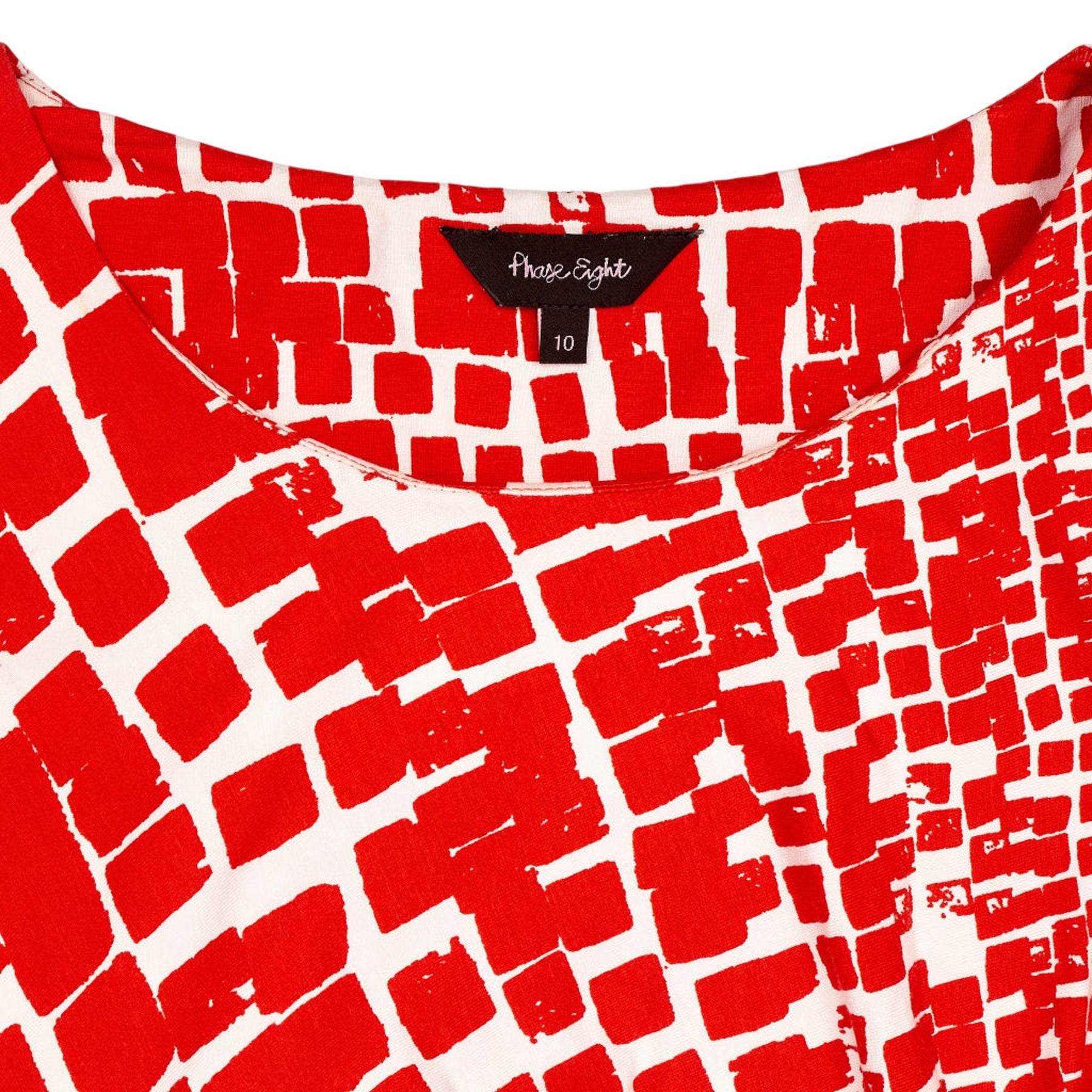 Phase Eight Red White Graphic Dress