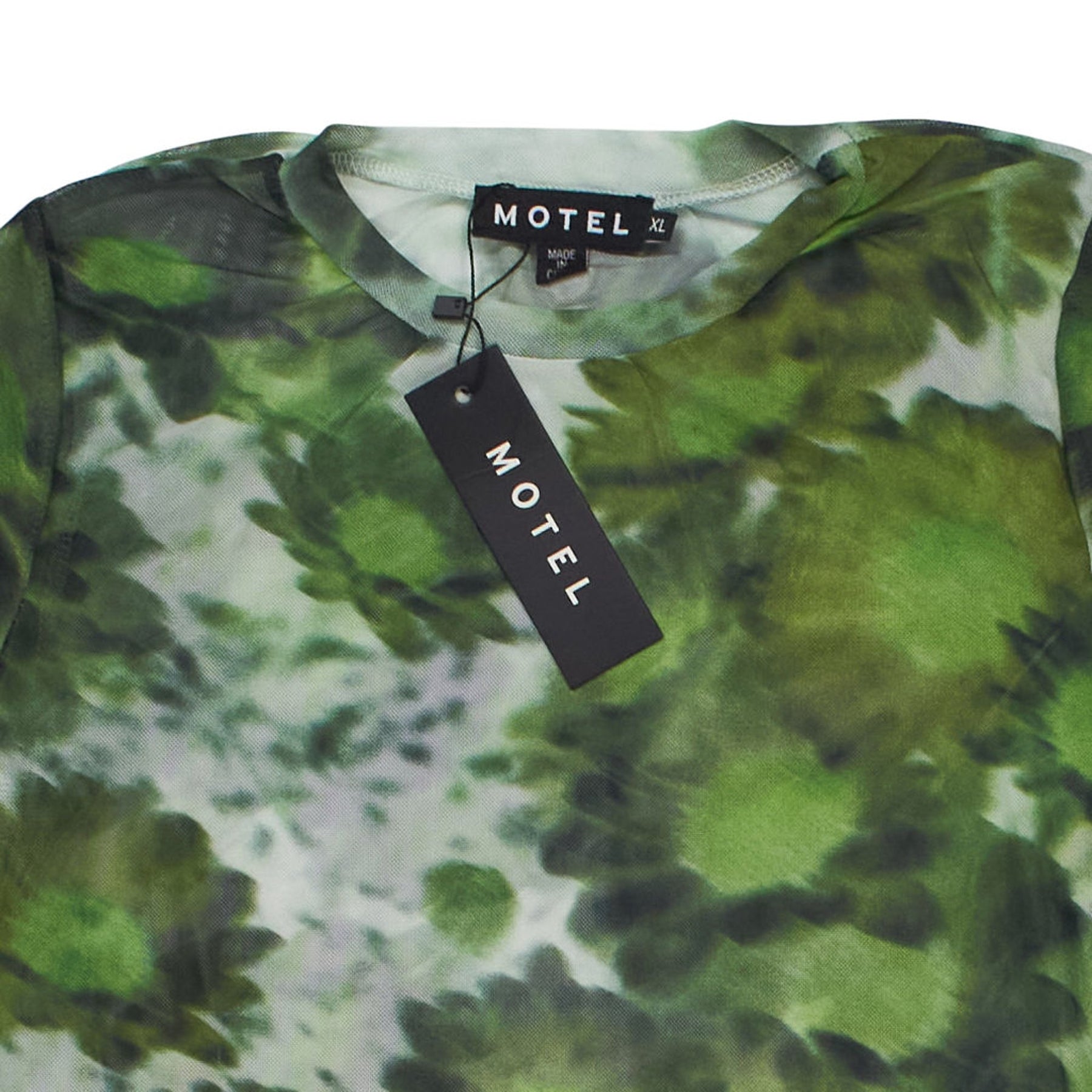 Motel Green Slubbed Daisy T-Shirt
