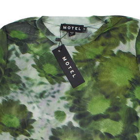 Motel Green Slubbed Daisy T-Shirt