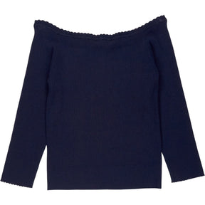 Hush Midnight Darcey Off Shoulder Knitted Top
