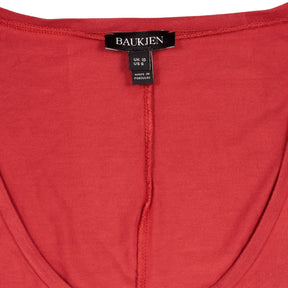 Baukjen Red Scoop Neck T-Shirt