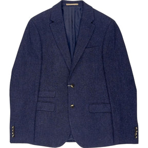 Moss Blue Slim Fit Wool Blazer