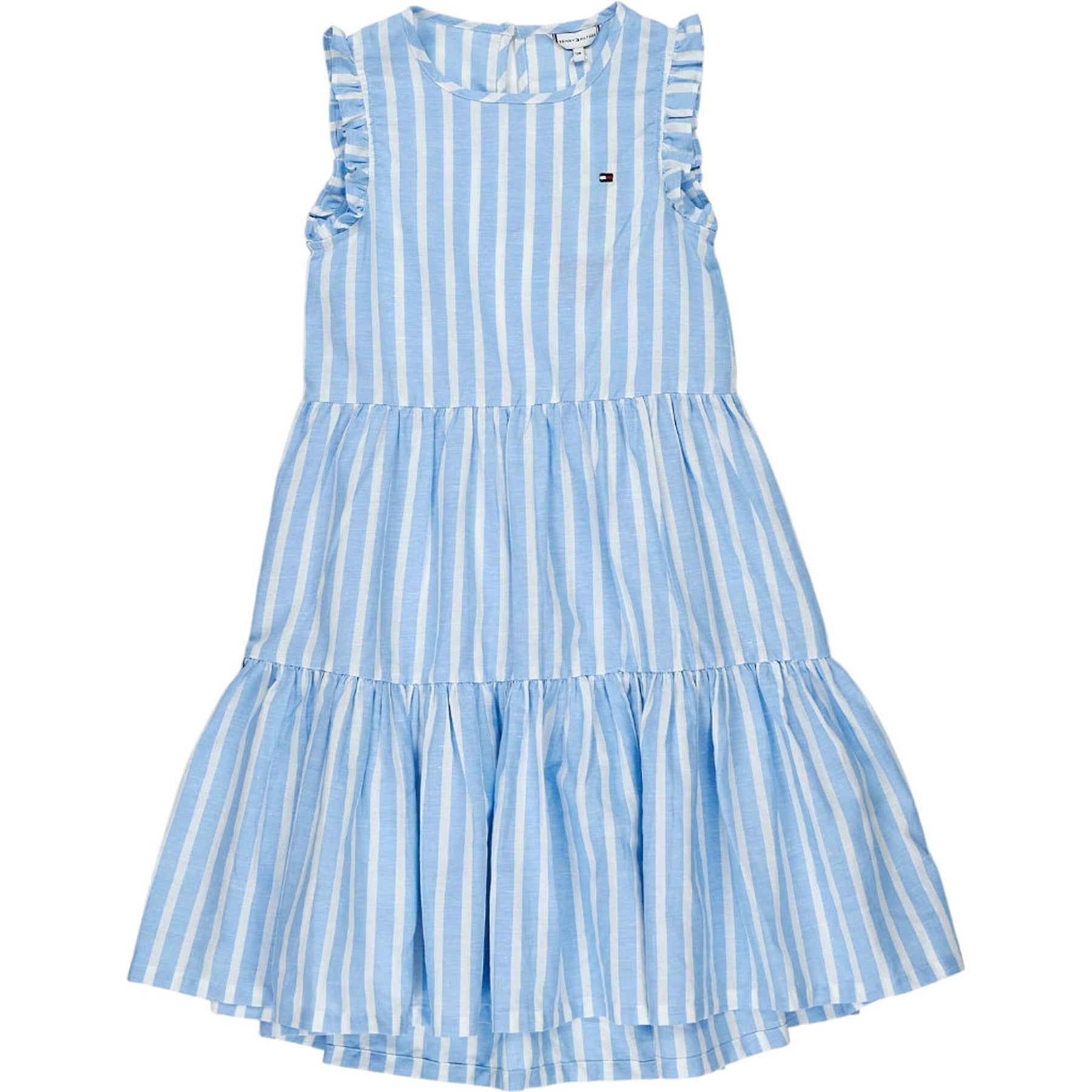 Tommy Hilfiger Blue Striped Ruffle Dress