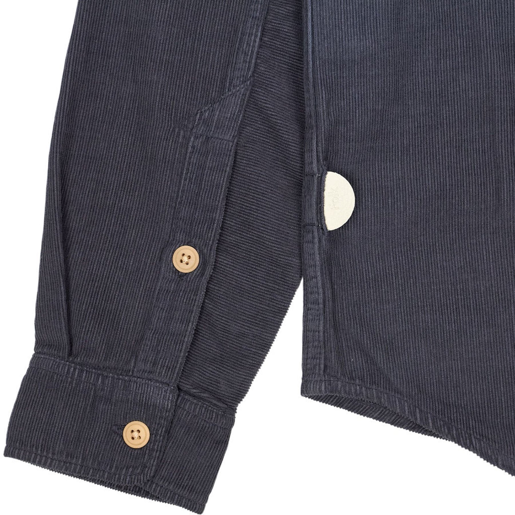 Folk Blue Slate Relaxed Babycord Shirt