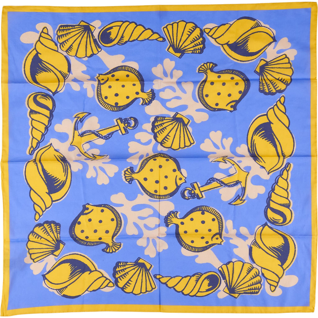 Anderson & Sheppard Blue Yellow Nautical Scarf