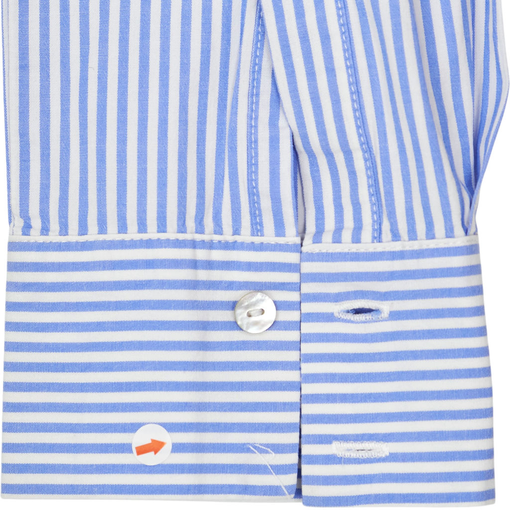 Seraphine Blue Striped Maternity Shirt