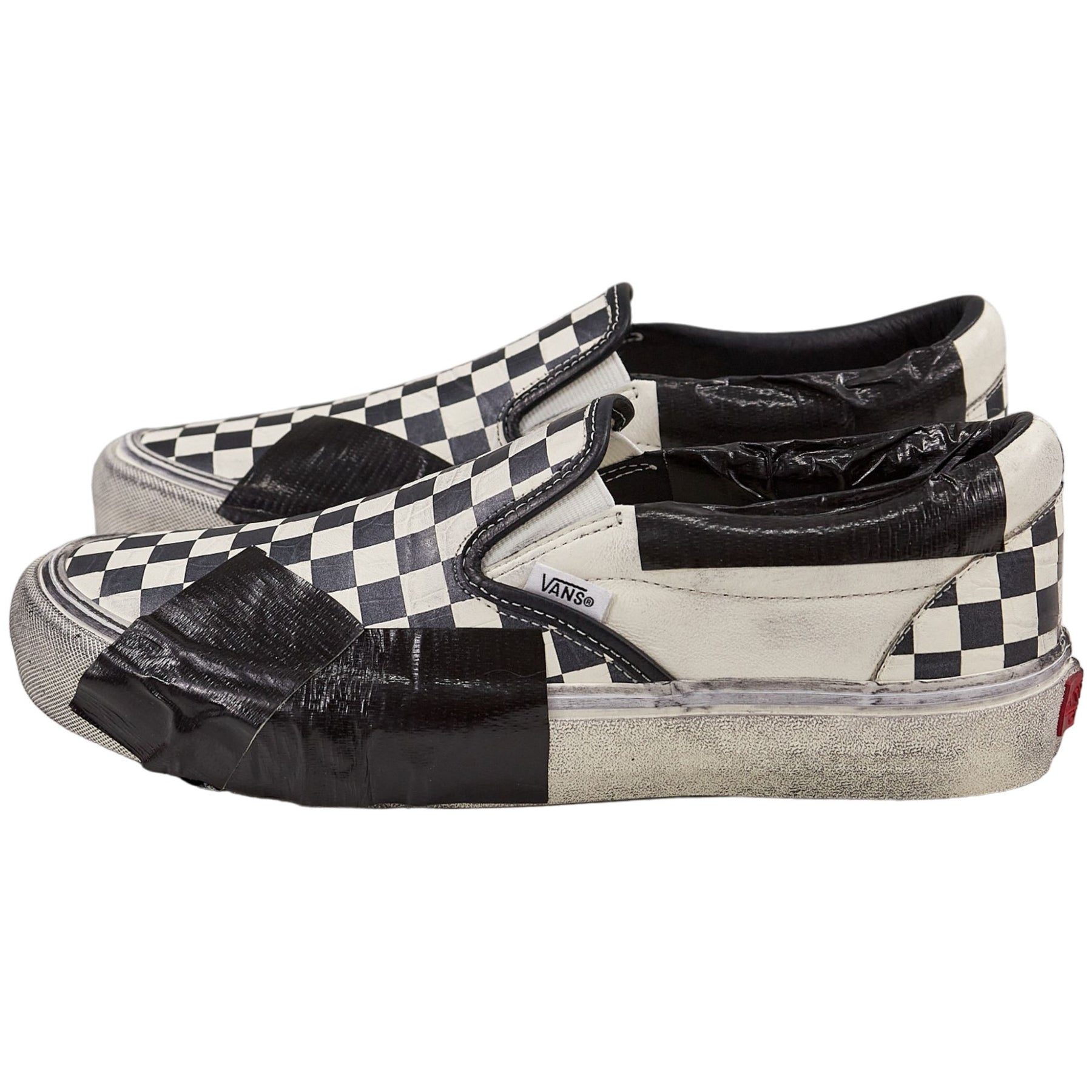 Vans Black Checkerboard Slip-On Shoes