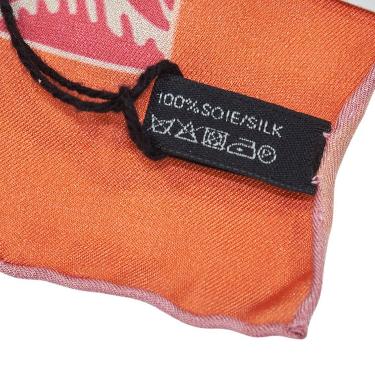 Mont Kiji Orange Miniwonder Silk Neck Scarf