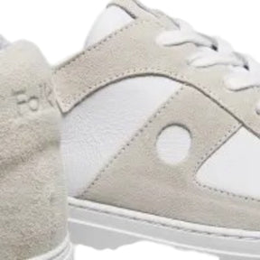 Folk White/Off White Suede Leather Trainers
