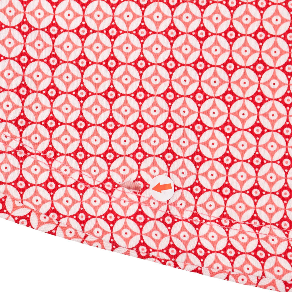 Lands' End Red Print Blouse