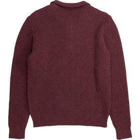 Lands' End Burgundy Knitted Long Sleeve Polo