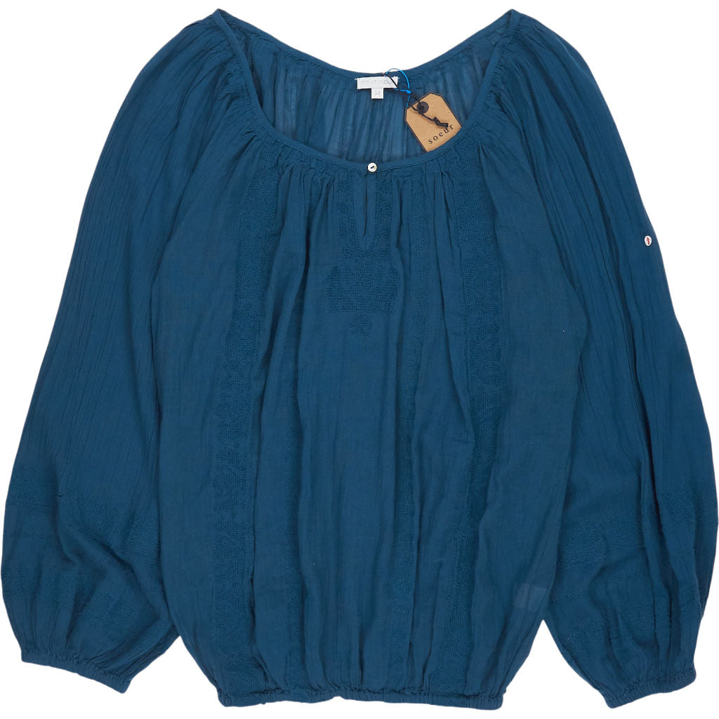 Star Mela Blue Cotton Blouse