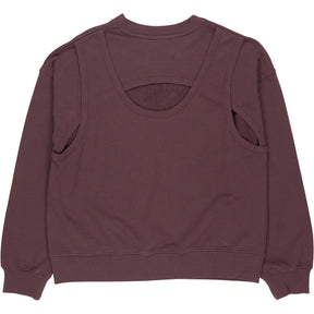 Hush Fudge Brown Back Detail Sweatshirt