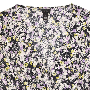 River Island Black Purple Floral Mini Dress