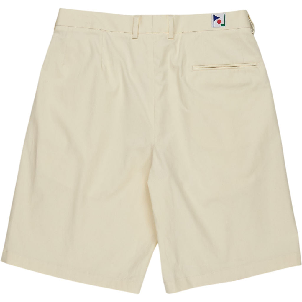 P Johnson Cream Pleated Shorts