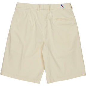 P Johnson Cream Pleated Shorts