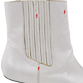 Mother of Pearl White Ankle Boots EU 40