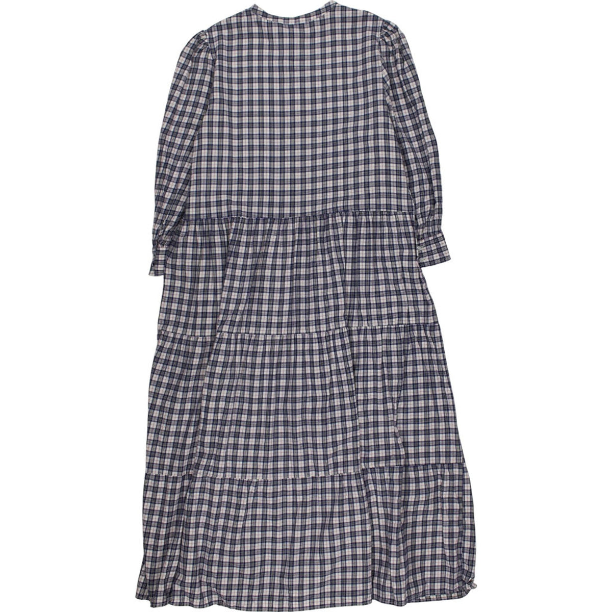 Baukjen Blue Check Maxi Dress