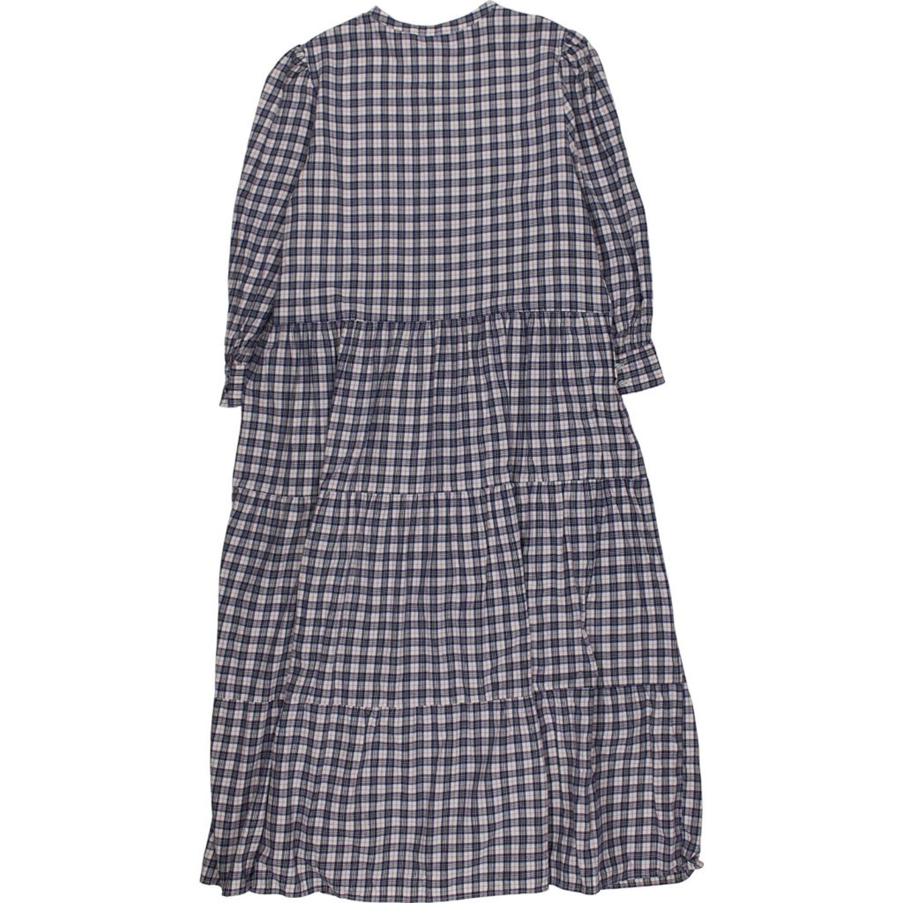 Baukjen Blue Check Maxi Dress