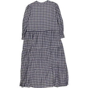 Baukjen Blue Check Maxi Dress
