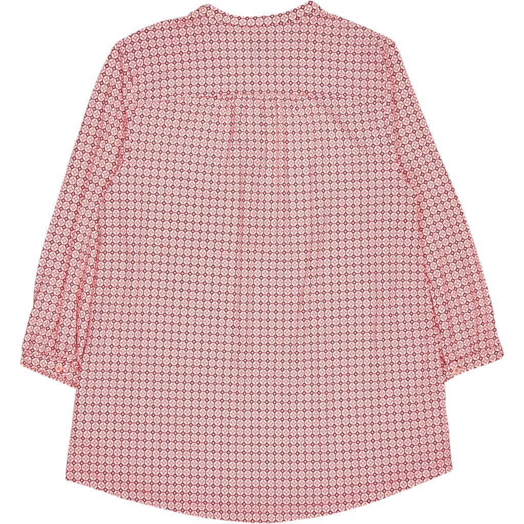 Lands' End Red Print Blouse