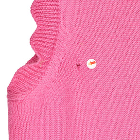 WYSE Pink Scallop Merino Wool Tank