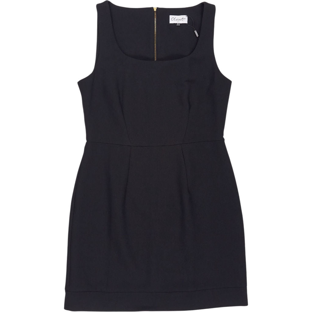 Closet London Black Square Neck Dress