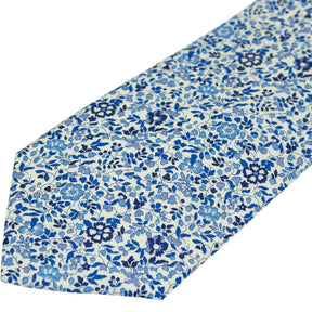 Moss Blue Floral Pattern Tie Bundle x 3